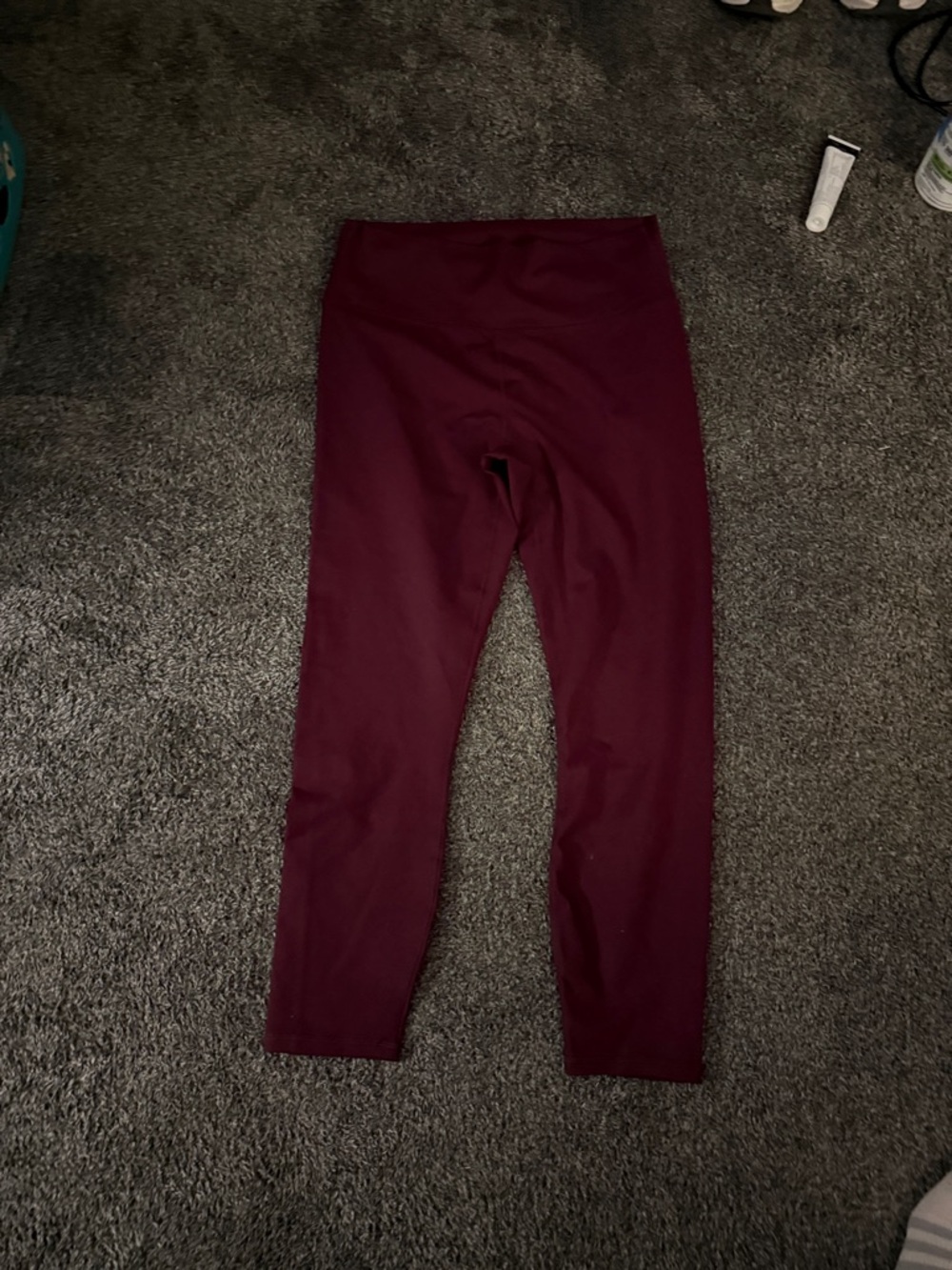 Fabletics Burgundy Stretch Leggings
